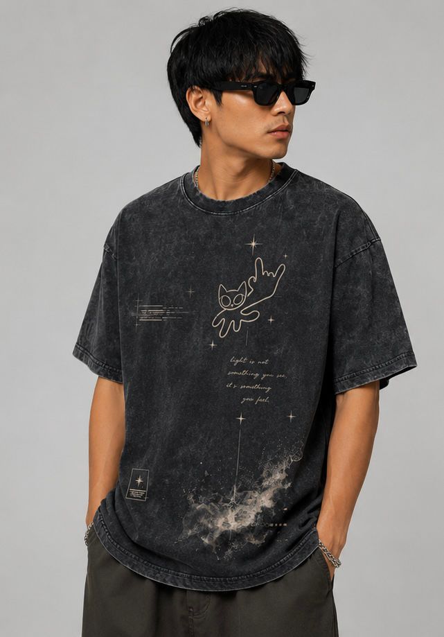 Cosmic Cat Oversized Tee